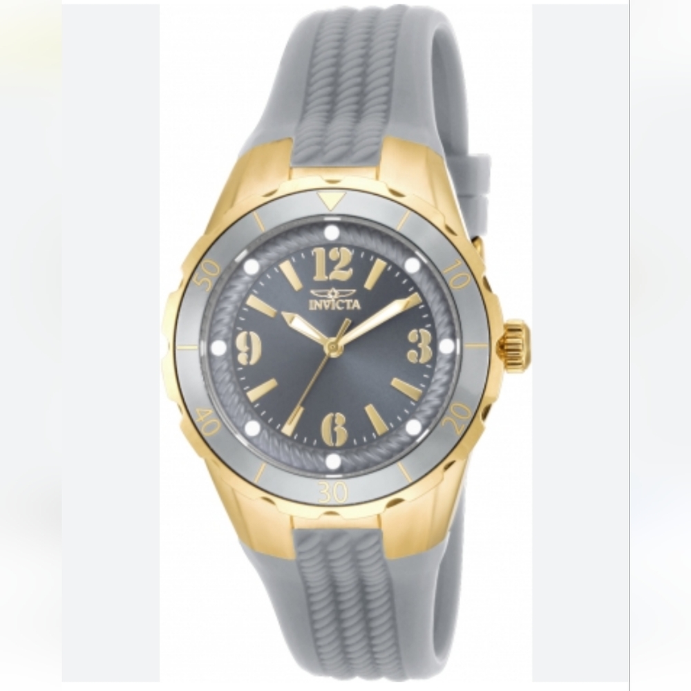 NWOB Women's Invicta Angel Watch with Gray Silicone Band ( Model: 17483 )